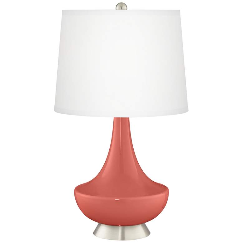 Image 2 Coral Reef Gillan Glass Table Lamp with Dimmer