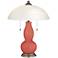 Coral Reef Gourd-Shaped Table Lamp with Alabaster Shade