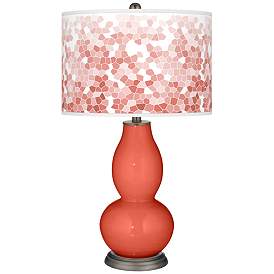 Image1 of Coral Reef Mosaic Giclee Double Gourd Table Lamp