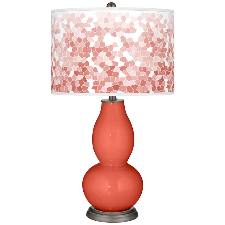 Image 1 Coral Reef Mosaic Giclee Double Gourd Table Lamp