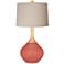 Coral Reef Natural Linen Drum Shade Wexler Table Lamp