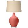 Coral Reef Oatmeal Linen Shade Ovo Table Lamp