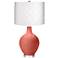 Coral Reef Off-White Diamond Shade Ovo Table Lamp
