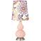 Coral Reef Purple Flowers Cone Small Gourd Table Lamp