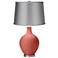 Coral Reef - Satin Light Gray Shade Ovo Table Lamp