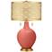 Coral Reef Toby Brass Metal Shade Table Lamp