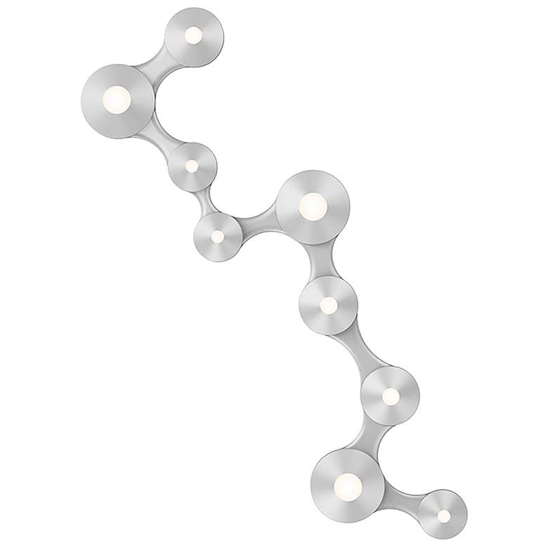 Image 1 Coral Surface 47" Wide Bright Satin Aluminum 3-Luminaire LED Surface M
