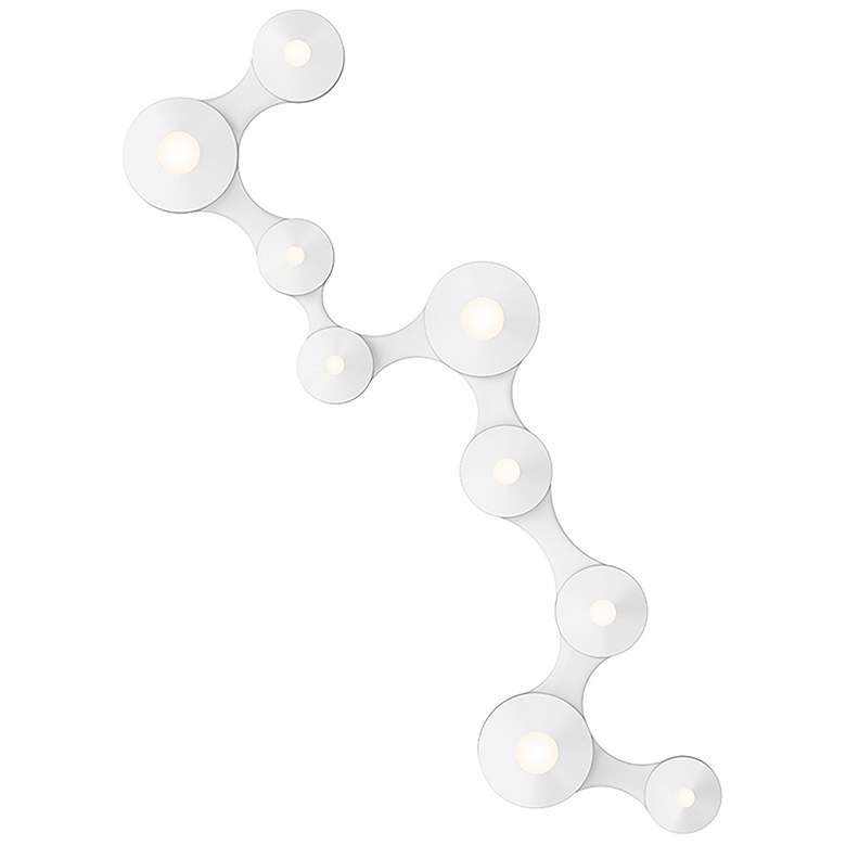 Image 1 Coral Surface 47" Wide Satin White 3-Luminaire LED Surface Mount