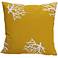 Coral Yellow 18" Square Outdoor Throw Pillow
