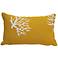 Coral Yellow Rectangular Outdoor Throw Pillow