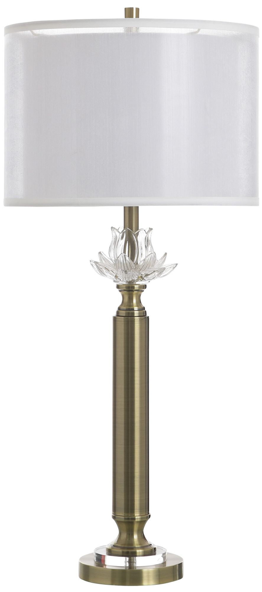 Coralie 34" High Hayla Gold Table Lamp with White Shade