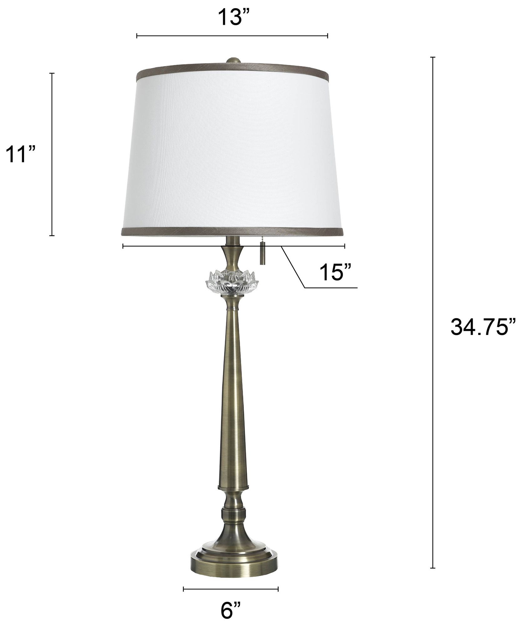 Image 7 Coralie 35" High Hayla Gold Table Lamp with White Shade more views