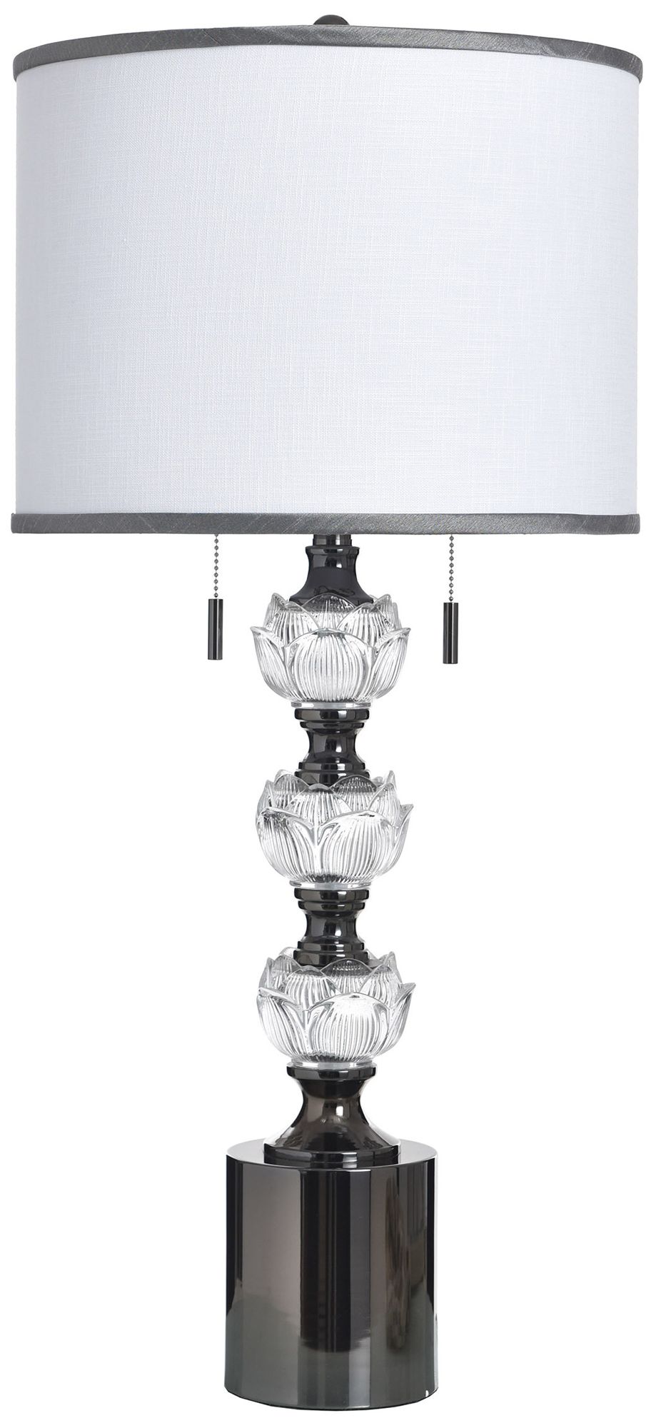 Coralie 35" High Hayla Silver Table Lamp with White Shade