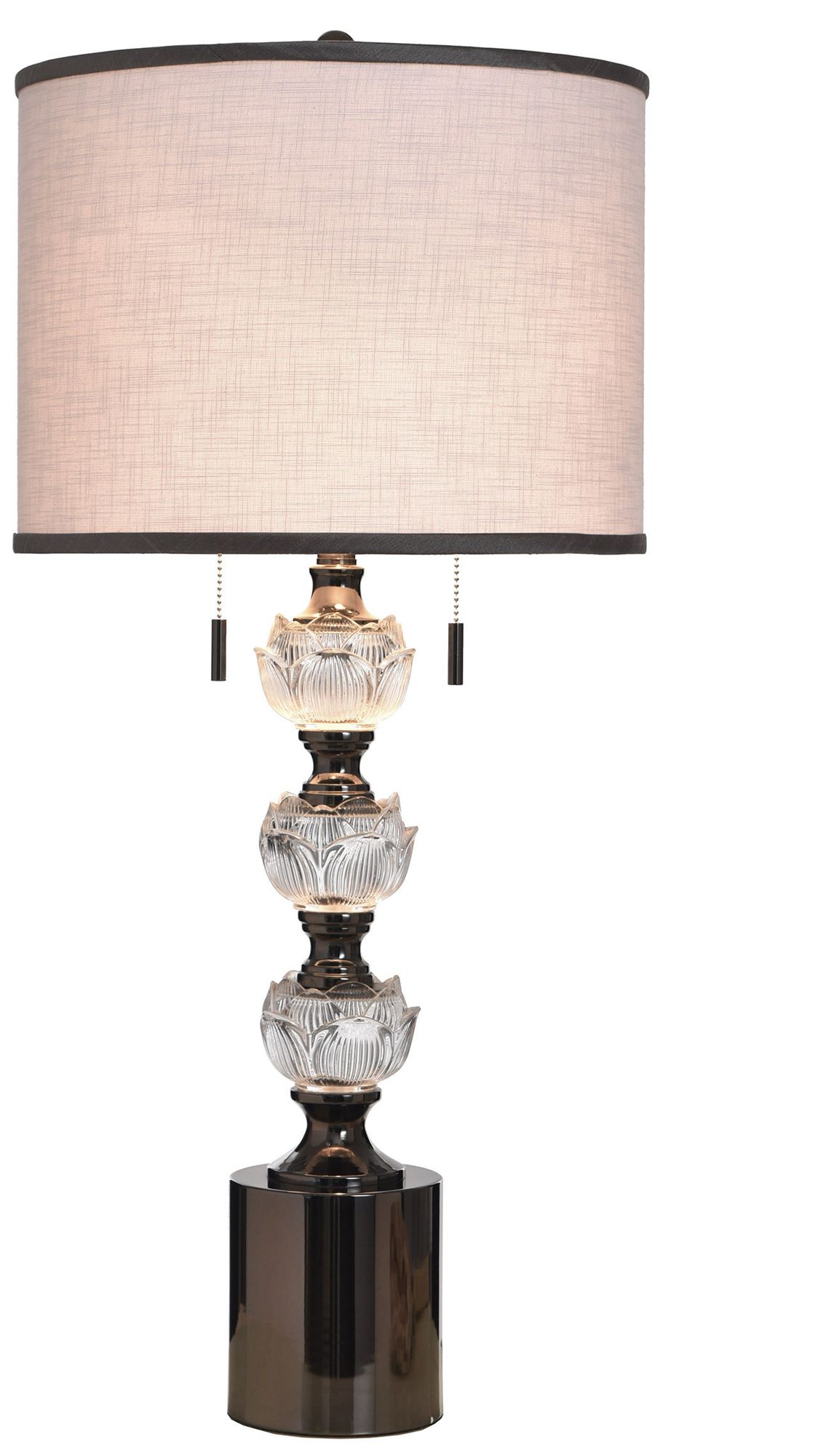 Image 2 Coralie 35" High Hayla Silver Table Lamp with White Shade more views