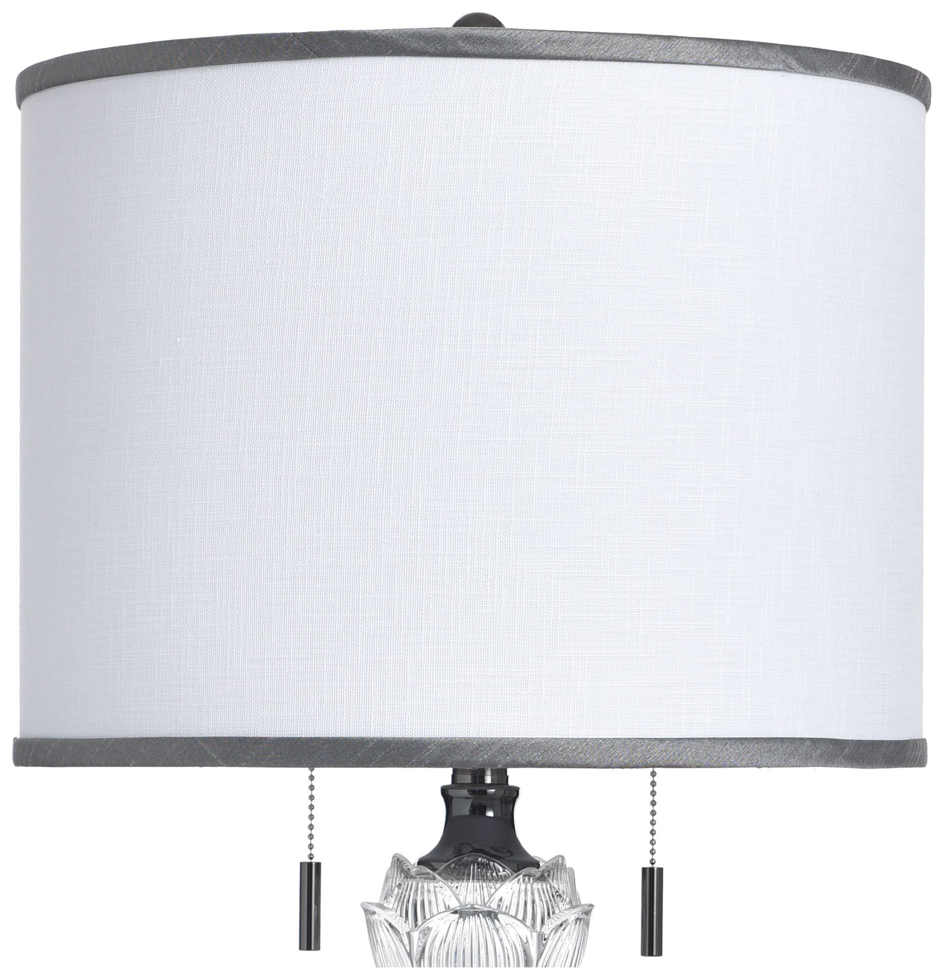 Image 4 Coralie 35" High Hayla Silver Table Lamp with White Shade more views