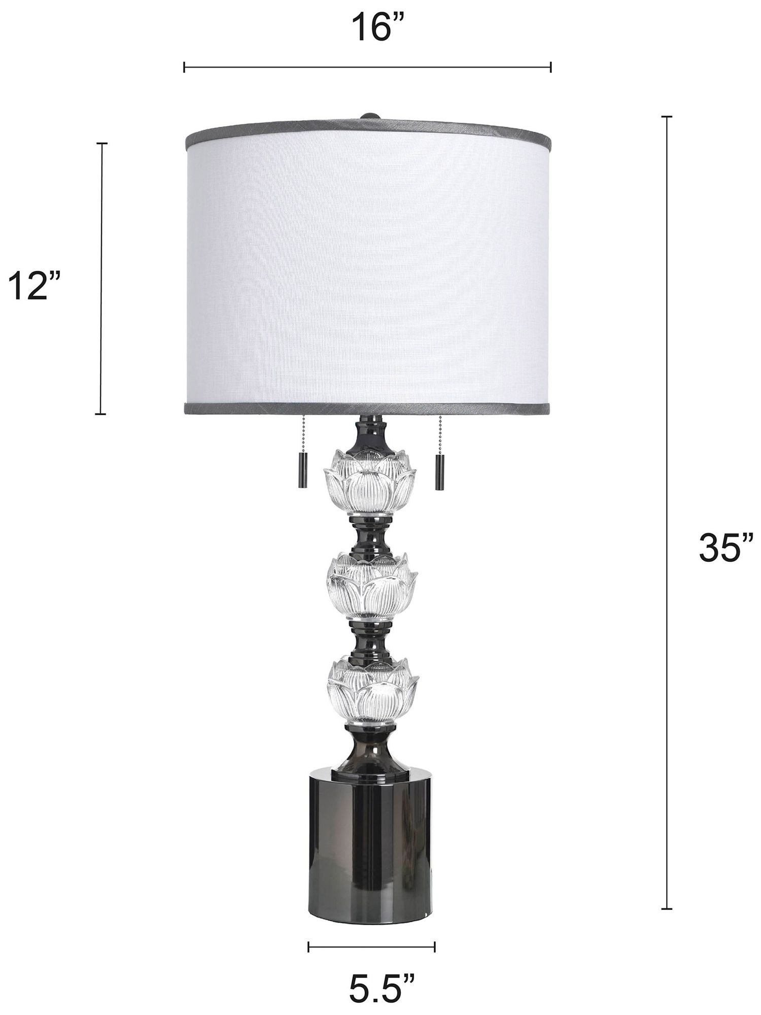 Image 6 Coralie 35" High Hayla Silver Table Lamp with White Shade more views
