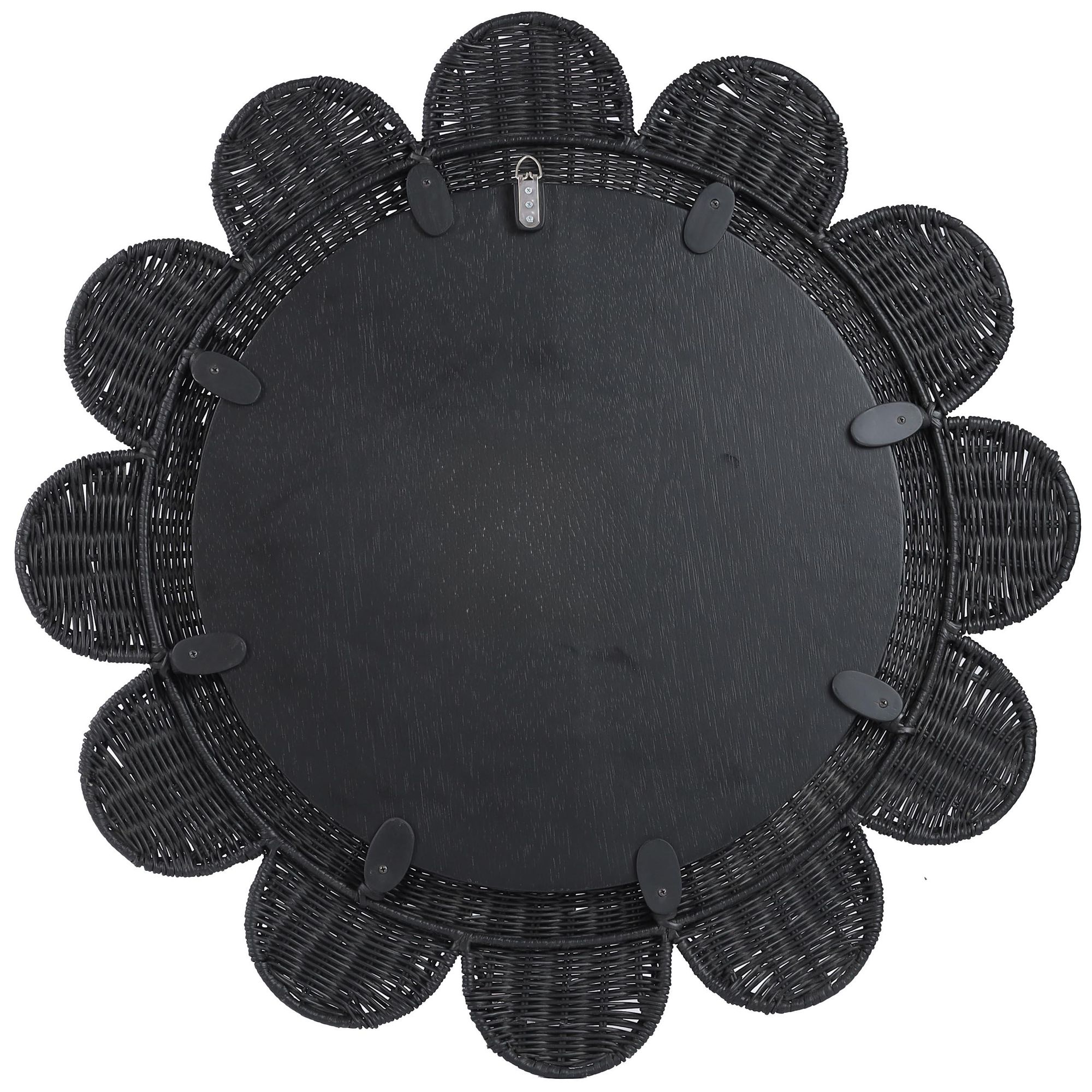 Image 3 Coralie Black Rattan Round Mirror more views