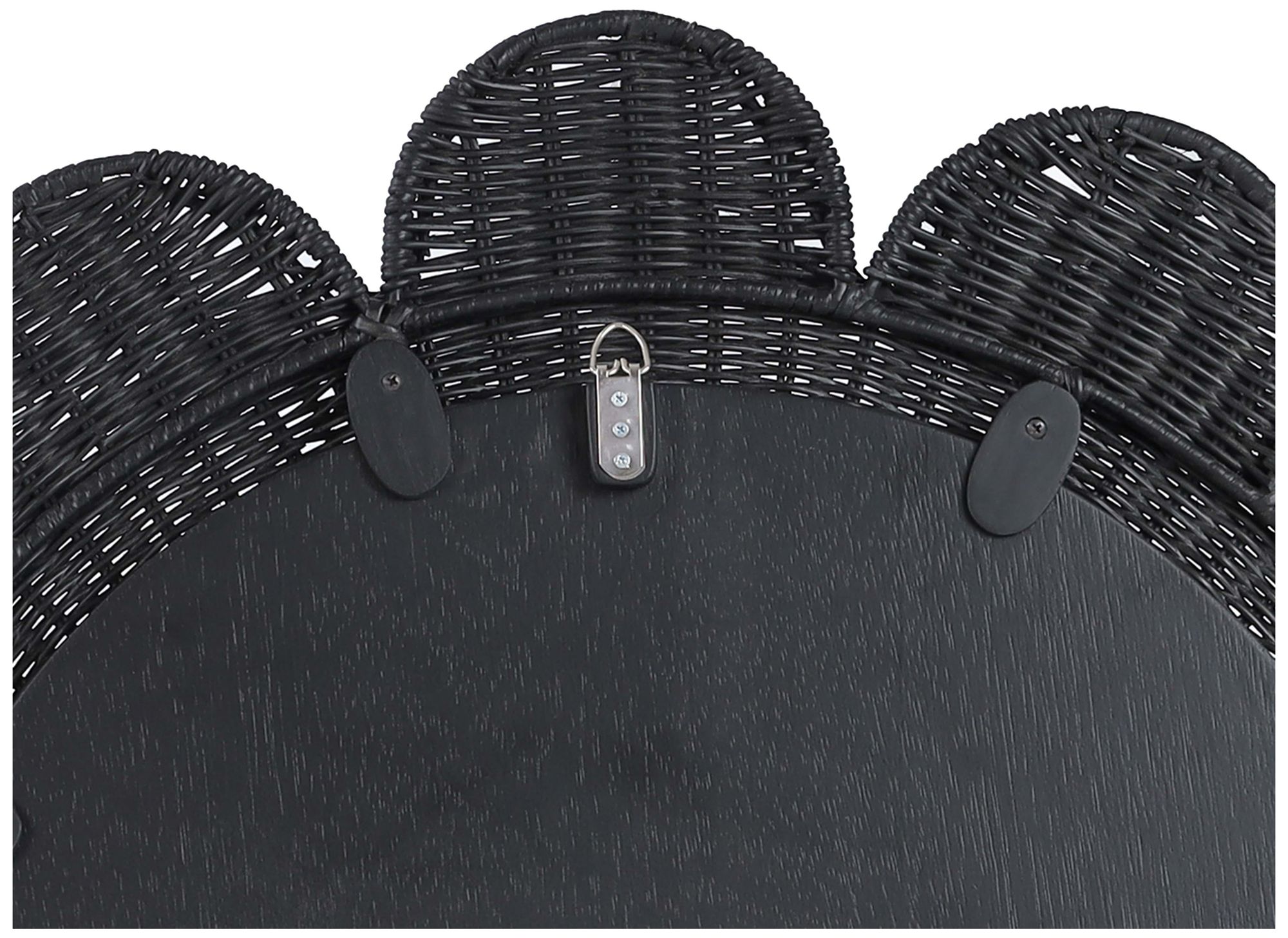 Image 5 Coralie Black Rattan Round Mirror more views