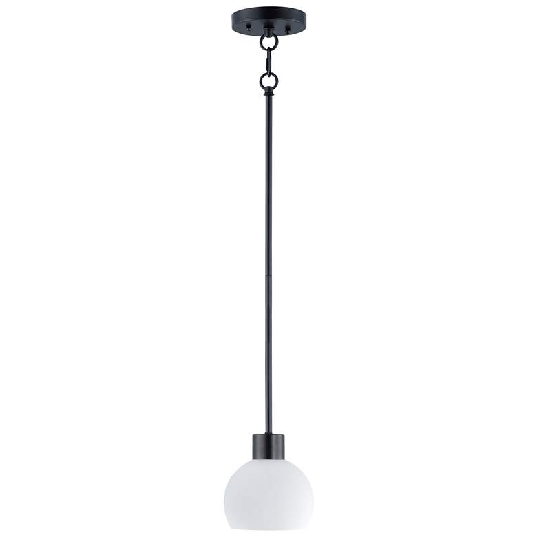 Image 1 Coraline 1-Light 6" Wide Black Pendant Light