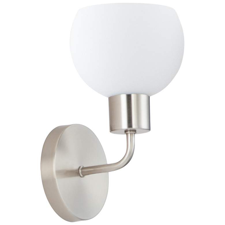 Image 1 Coraline 1-Light 6 inch Wide Satin Nickel Wall Sconce