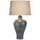 Coraline 28" Vista Blue Gray Hydrocal Vase Table Lamp with LED Bulb