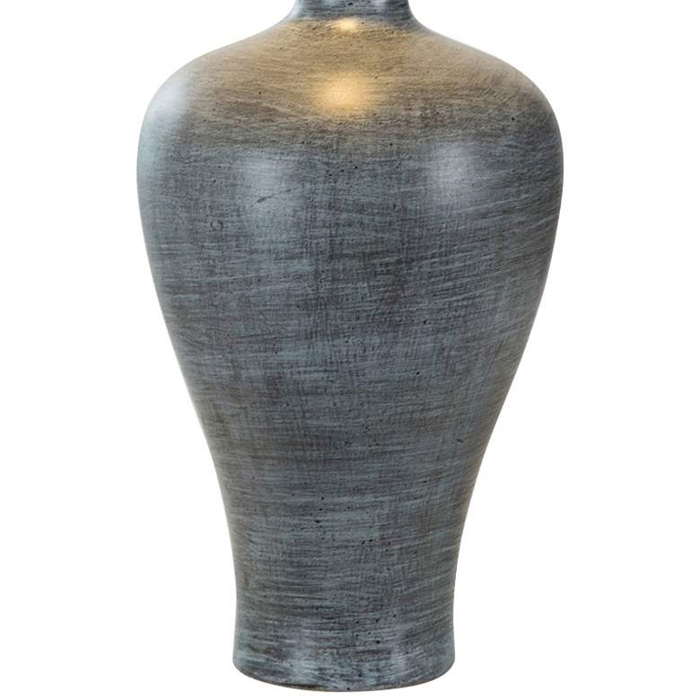 Image 3 Coraline 28" Vista Blue Gray Hydrocal Vase Table Lamp with LED Bulb more views