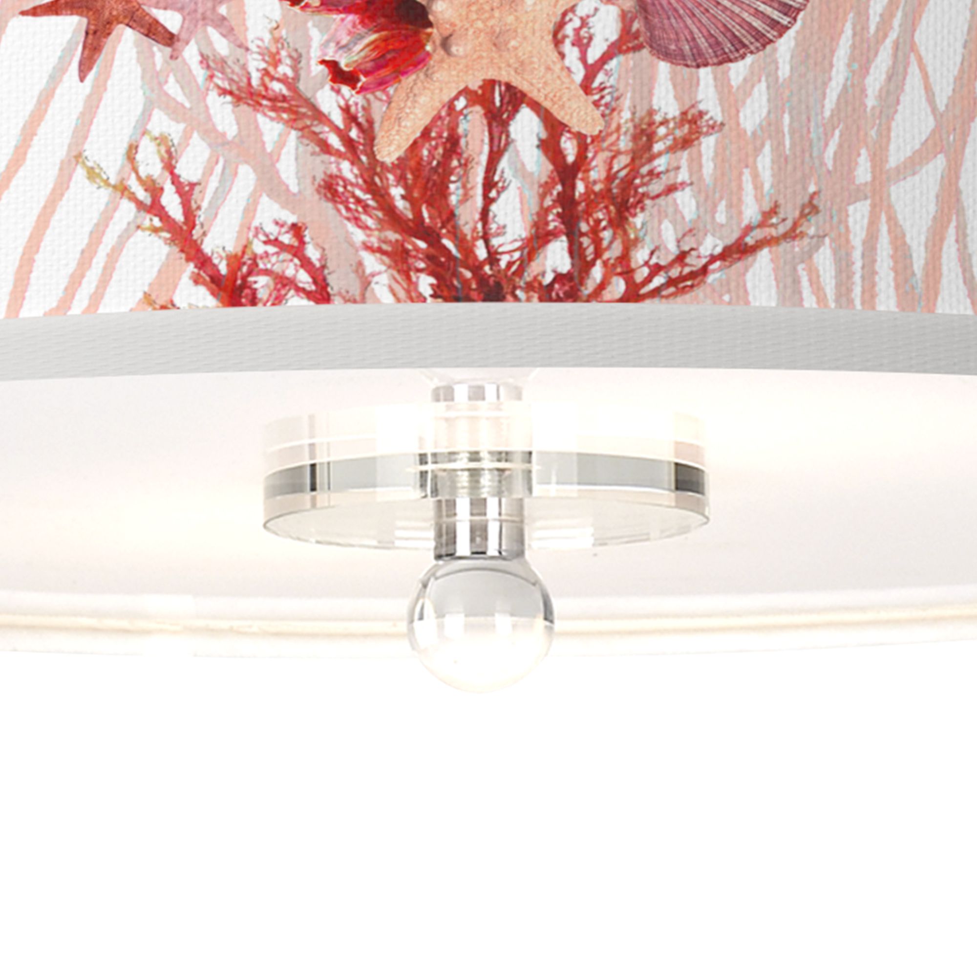 Image 3 Corallium Giclee 16"W Chrome Semi-Flush Ceiling Light more views