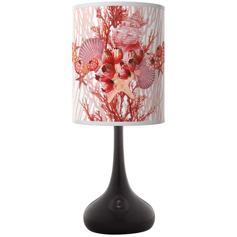Image 1 Corallium Giclee Black Droplet Table Lamp