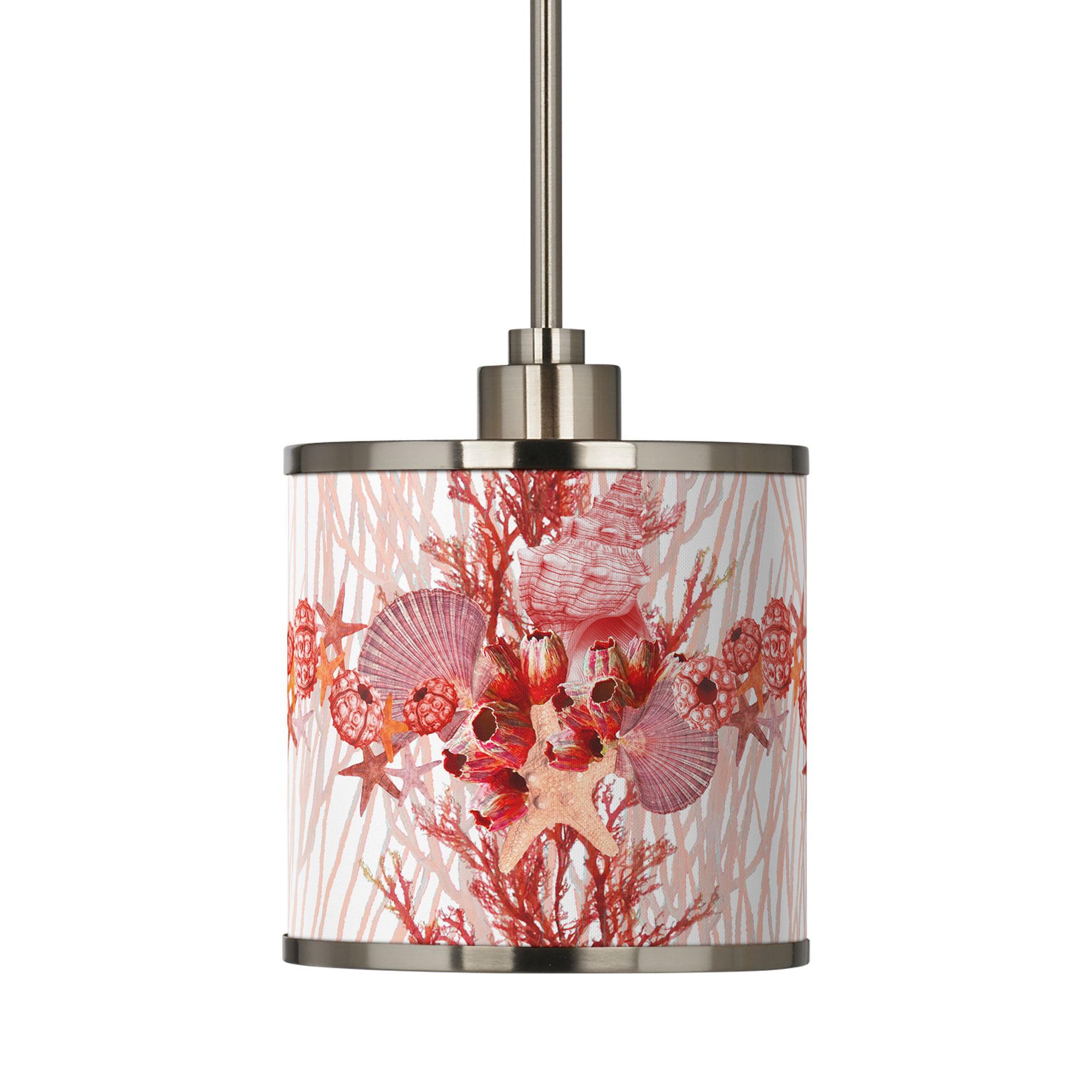 Image 3 Corallium Giclee Brushed Nickel Mini Pendant Light more views