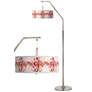 Corallium Giclee Shade Arc Floor Lamp