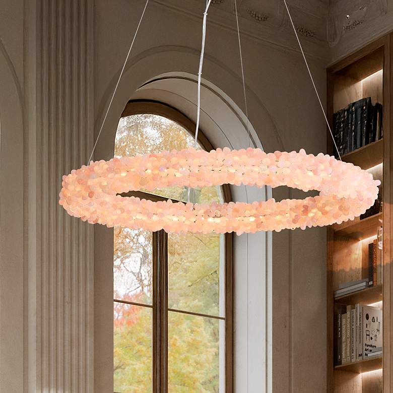 Image 1 Corallo 30" LED Chandelier in Coral