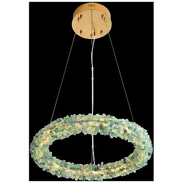Corallo 30" LED Chandelier in Turquoise