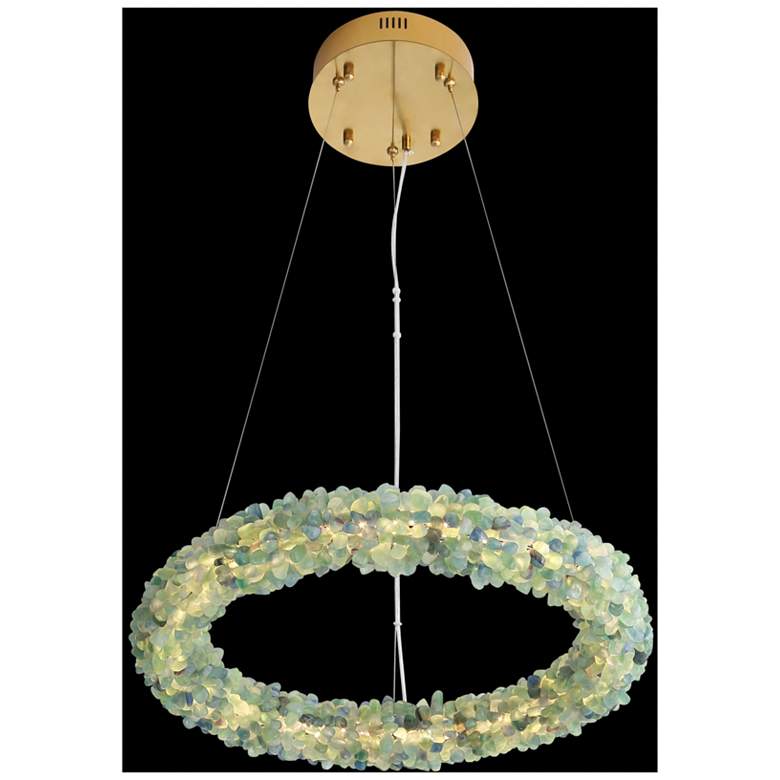 Image 1 Corallo 30" LED Chandelier in Turquoise