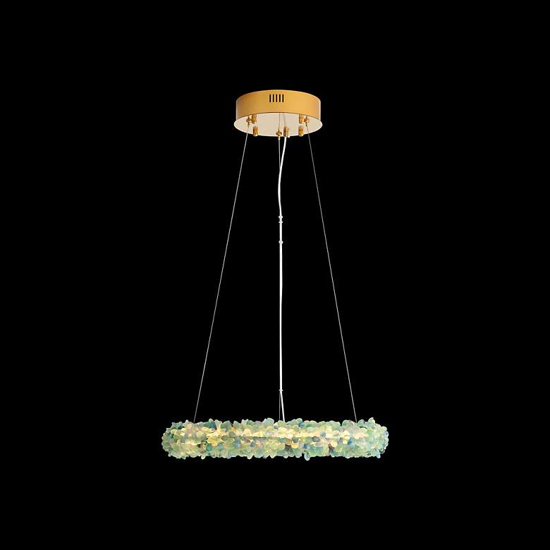 Image 2 Corallo 30" LED Chandelier in Turquoise more views