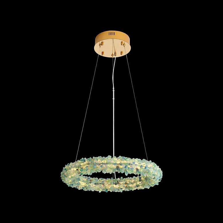 Image 4 Corallo 30" LED Chandelier in Turquoise more views