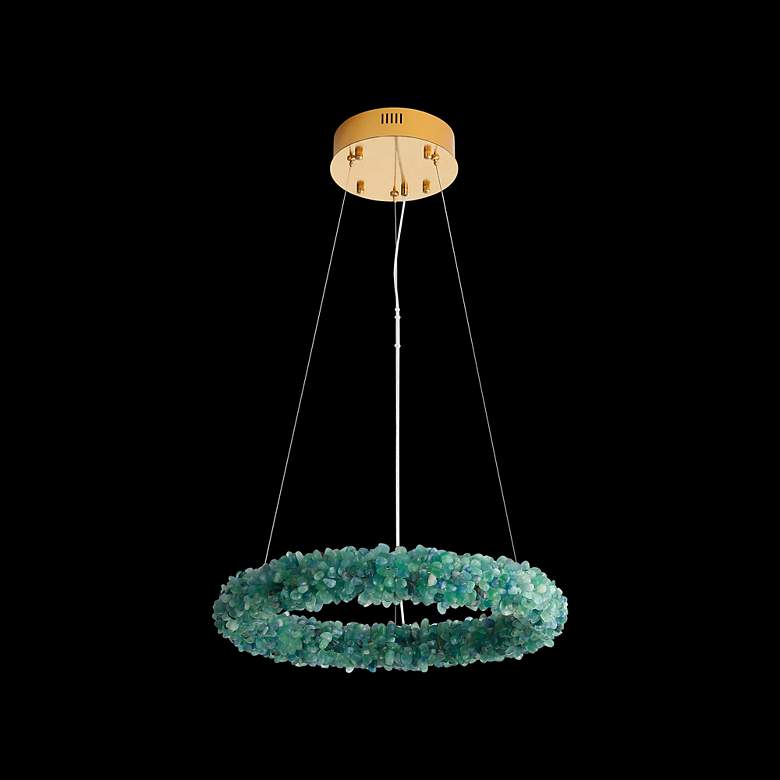 Image 5 Corallo 30" LED Chandelier in Turquoise more views
