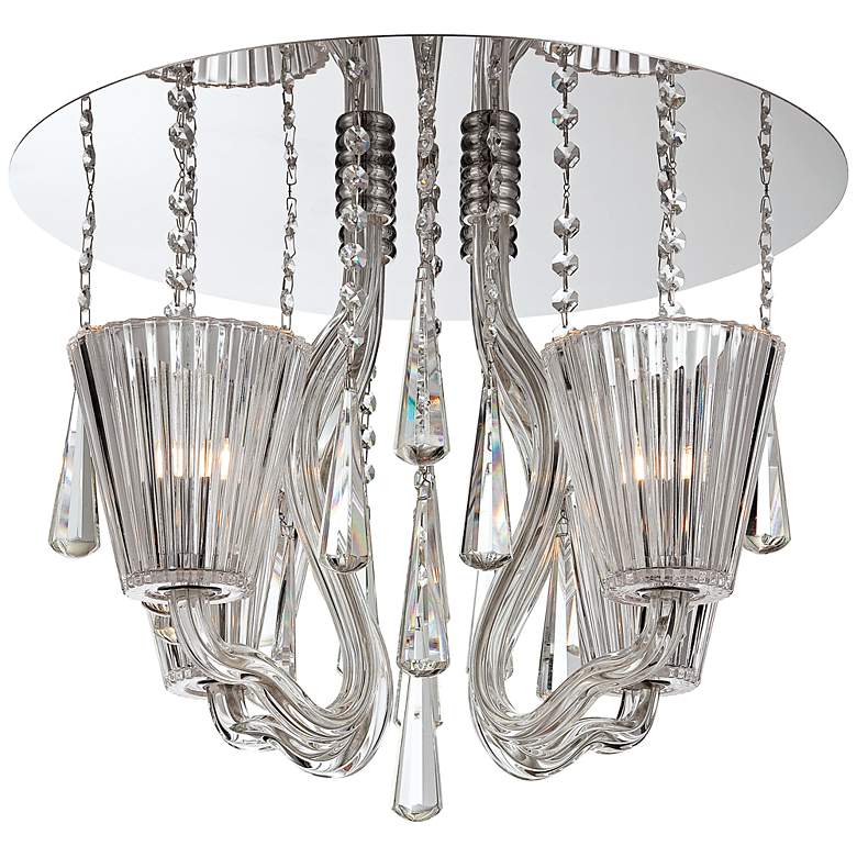 Image 2 Corato Collection 17 3/4 inch Wide Clear Crystal Ceiling Light