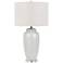 Corato Pearly White Ceramic Floral Jar Table Lamp
