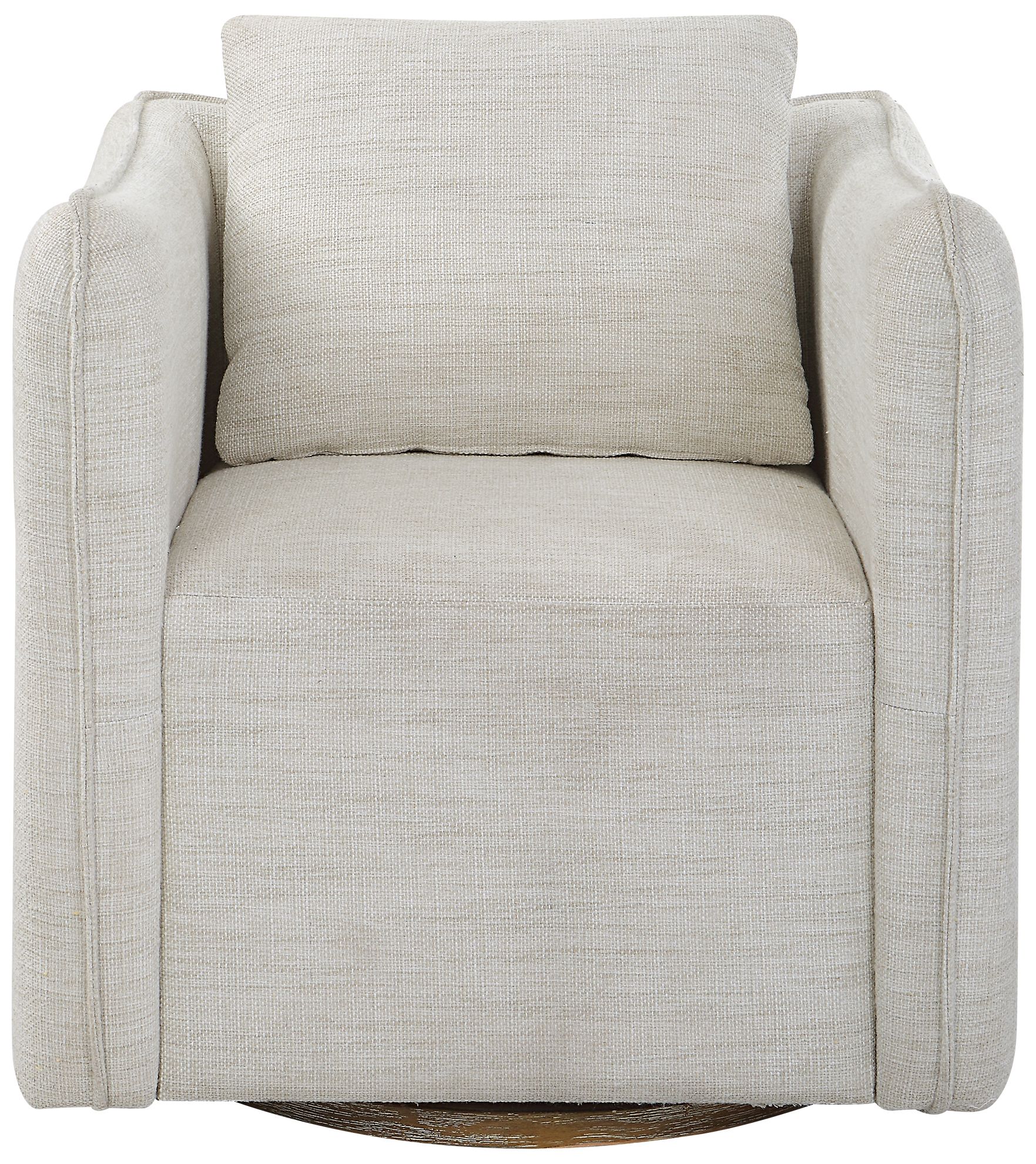 Image 2 Corben 29" Wide x 30" High White Swivel Armchair