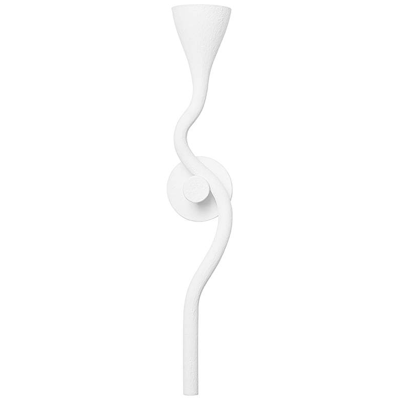 Image 1 Corbett 26" High Gesso White Wall Sconce