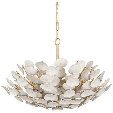 Corbett Aimi 32" Wide Vintage Gold Leaf Chandelier
