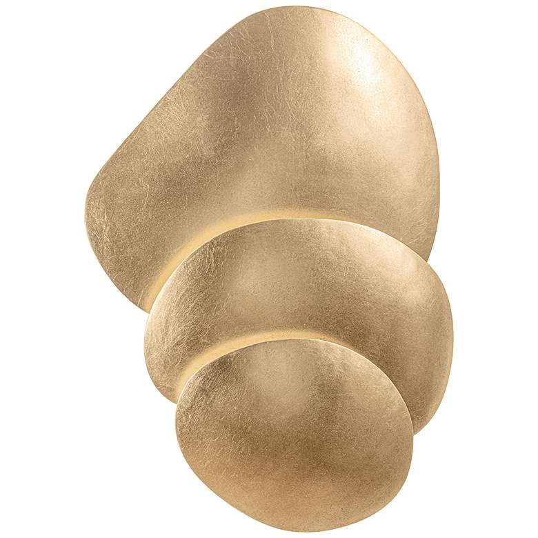 Image 2 Corbett Akemi 22 1/4" High Vintage Gold Leaf ADA Wall Sconce