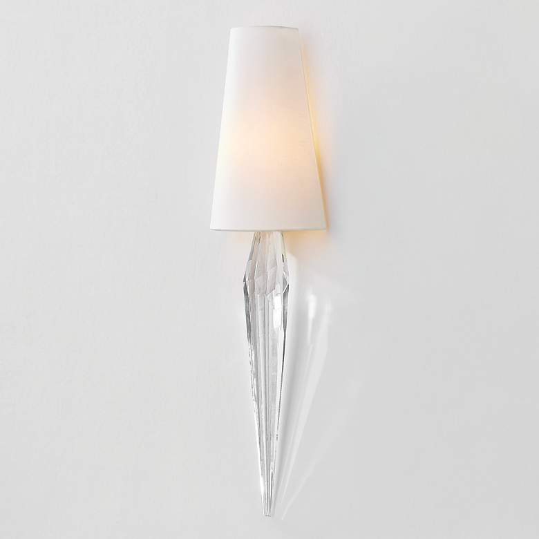 Image 1 Corbett Alps 27 3/4" High Vintage Polished Brass Wall Sconce