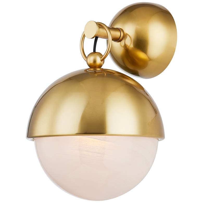 Image 1 Corbett Althea 13 1/2"H Vintage Polished Brass Wall Sconce