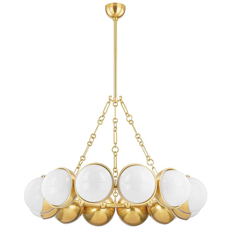 Image 1 Corbett Althea 43In. Vintage Polished Brass 12 Lt. Chandelier