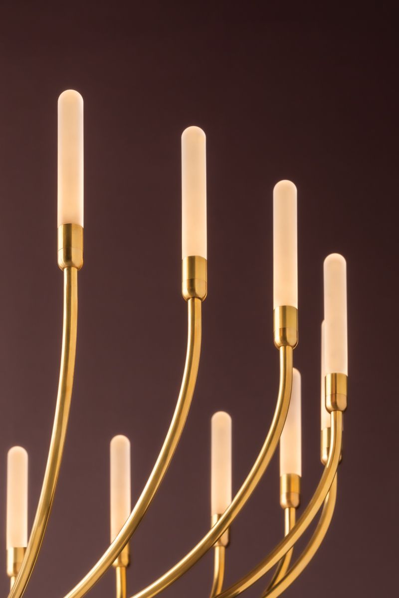 Image 3 Corbett Amalthea Chandelier 28 Inch In Vintage Brass more views