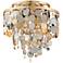 Corbett Ambrosia 18" Wide Gold and Silver Leaf Ceiling Light