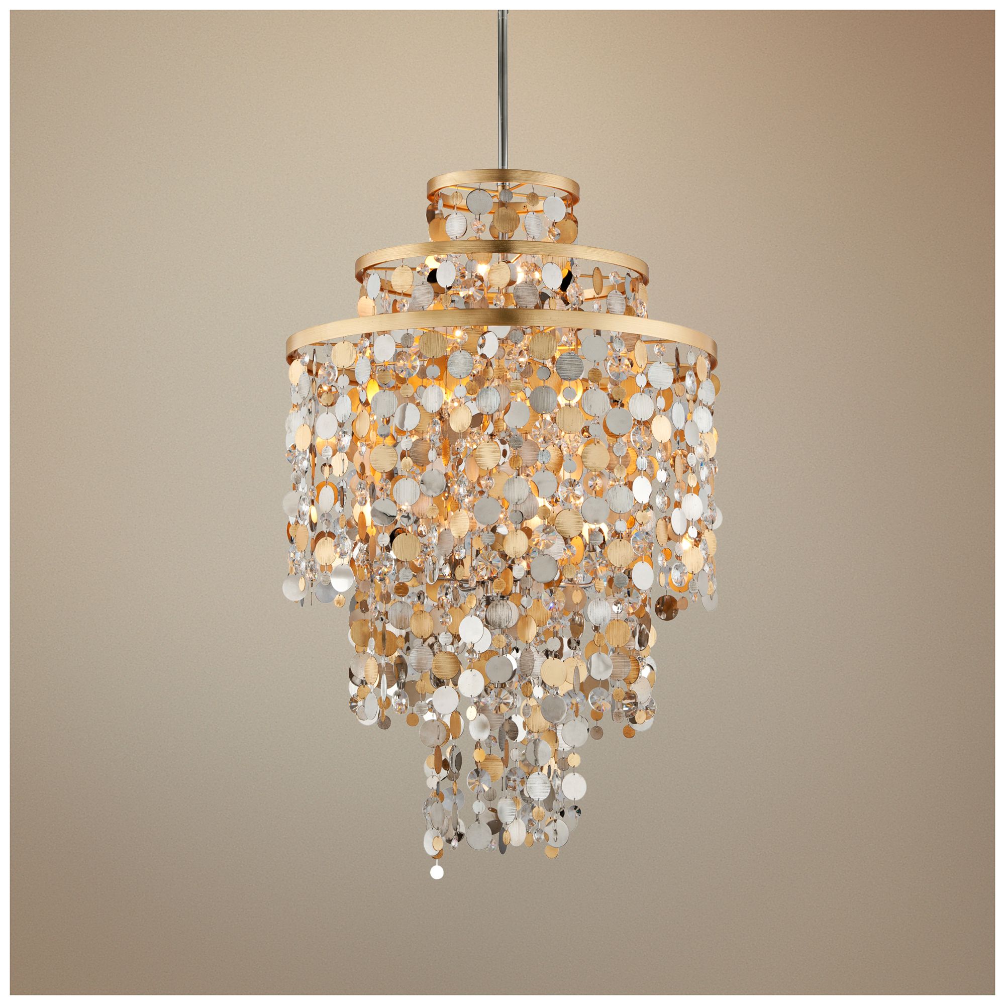 gold and silver chandelier