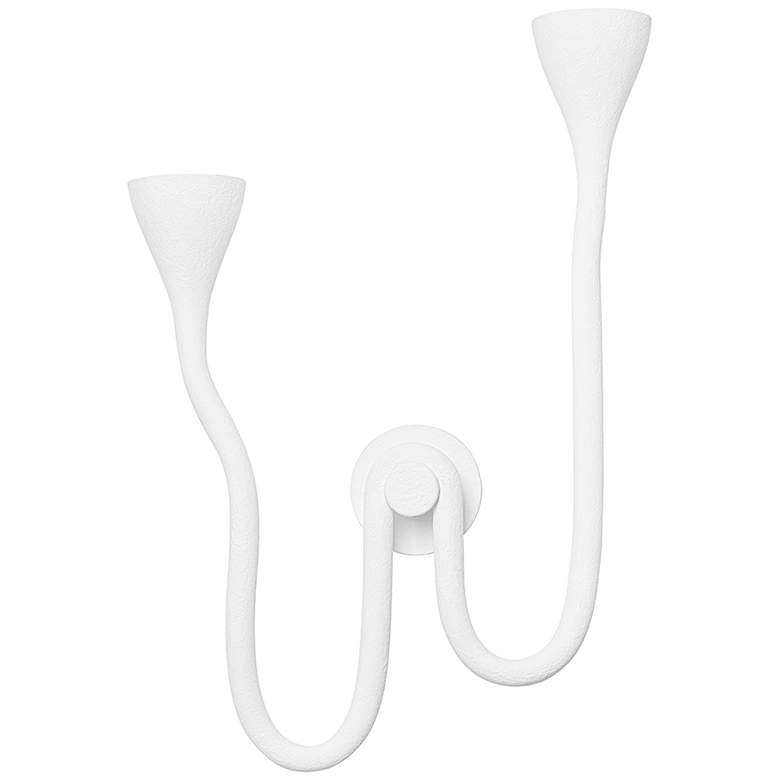 Image 1 Corbett Anastasia 25 1/2"H White Gesso 2-Light Wall Sconce