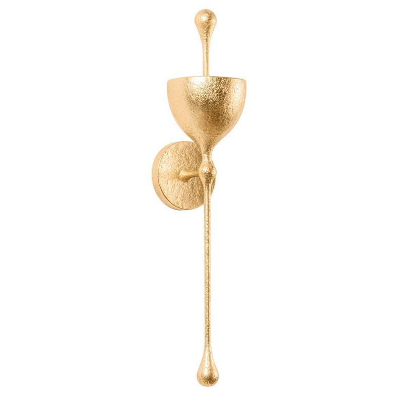Image 1 Corbett Antalya 23 1/4"H Vintage Gold Leaf LED Wall Sconce